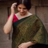 Banarasi Silk Saree with Zari Border - Image 2