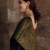 Banarasi Silk Saree with Zari Border - Image 3