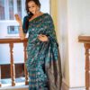 Floral Woven Soft Silk Saree - Image 3