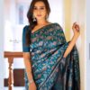 Floral Woven Soft Silk Saree - Image 4