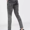 Men Tapered Fit Mid Rise Grey Jeans - Image 2