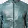 Slim Fit Biker Jacket with Zip Closure - Image 3