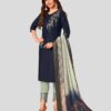 Floral Embroidered Straight Fit Kurta Sets - Image 4