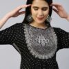 Polka-Dot Print Straight Kurta Set - Image 2