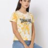 Tie & Dye with Chest Graphic Print Crew-Neck T-Shirt